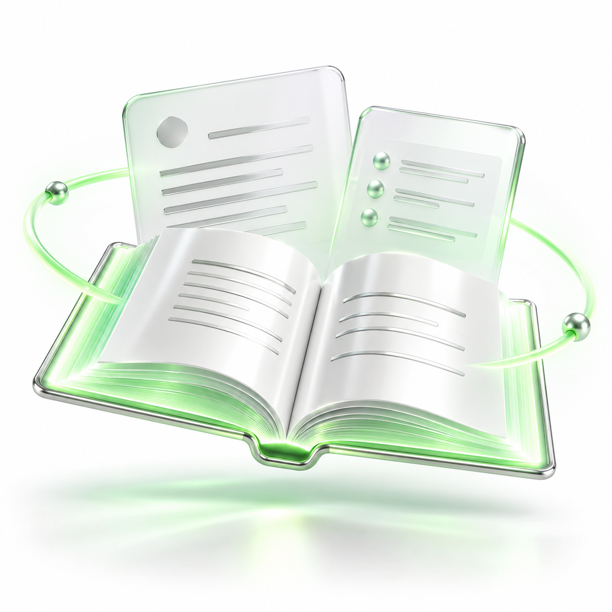 White book and document panels representing a shared campaign brief